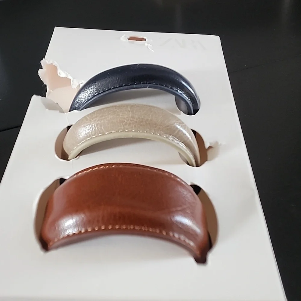 ZARA Pack of 3 Leather Bracelets - Picture 5 of 13